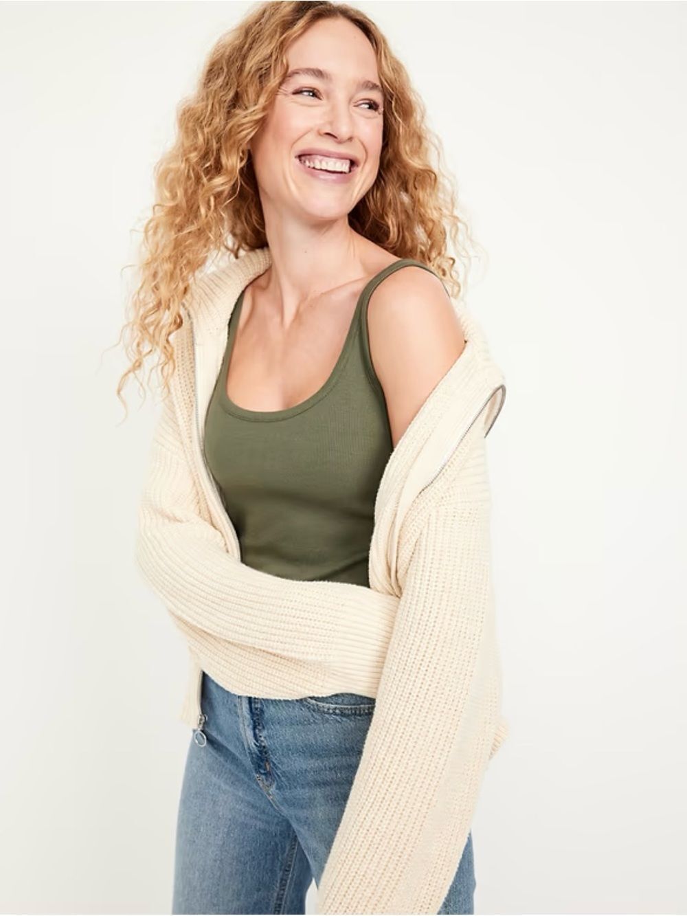 Old Navy Ribbed Tank Top Small Tall NEW Alpine Tundra